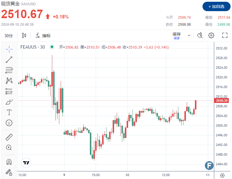 金价上破2510 分析师：黄金不会过多受CPI影响，年底将飙升至2600