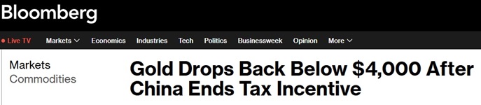 黄金突然遭遇猛烈抛售的原因在这！金价暴跌逼近3960美元 接下来如何交易？