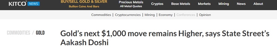 黄金暴跌之际，大多头再次发声！金价下一轮1000美元的波动料是上涨方向