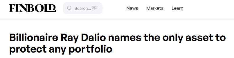 桥水创始人达利欧：唯一能保护任何投资组合的资产是TA！