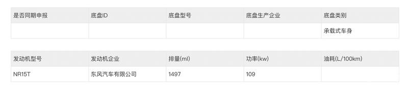 东风日产NX8申报图 提供纯电和增程双动力