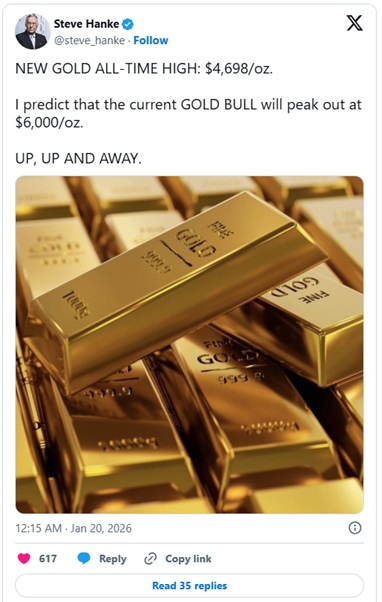 黄金大多头来了！金价暴涨后 顶级经济学教授设定新的黄金历史新高目标价