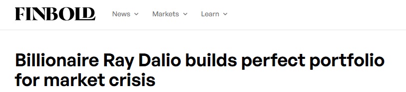 桥水创始人达利欧构建应对市场危机的“完美投资组合”！黄金仓位给出明确区间