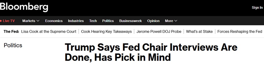 特朗普重量级表态：美联储主席人选面试已经结束！新任主席“画像”曝光