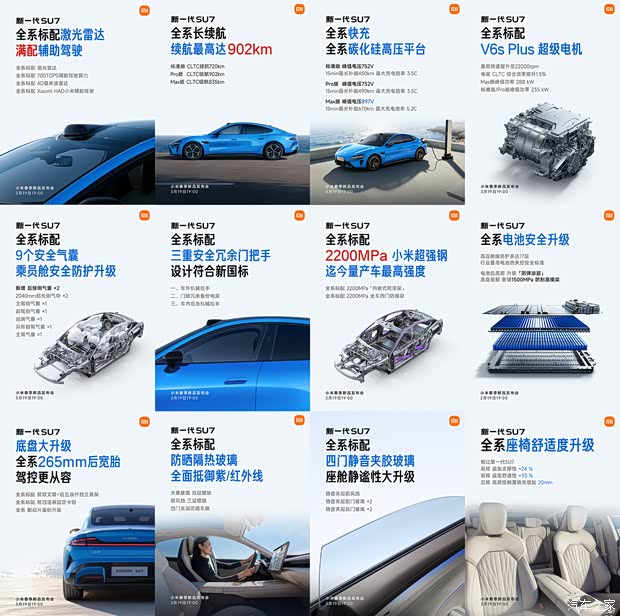 售2199万起新款小米SU7上市四大维度升级入门配置很夯(图5)