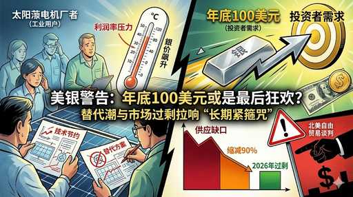 小心这只隐藏的黑天鹅！美银大胆预测：白银年底或暴涨至100美元，但2027年跌回原形