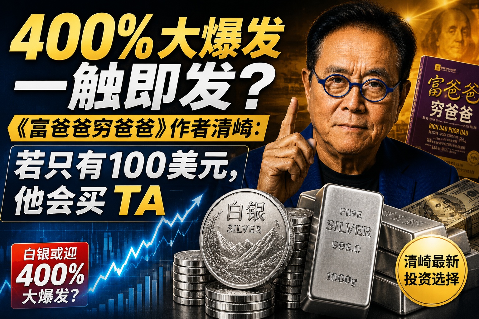 400%大爆发一触即发？《富爸爸穷爸爸》作者清崎：若只有100美元，我会买它