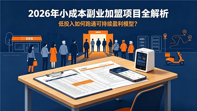 2026年小成本副业加盟项目全解析:低投入如何跑通可持续盈利模型?(图1)