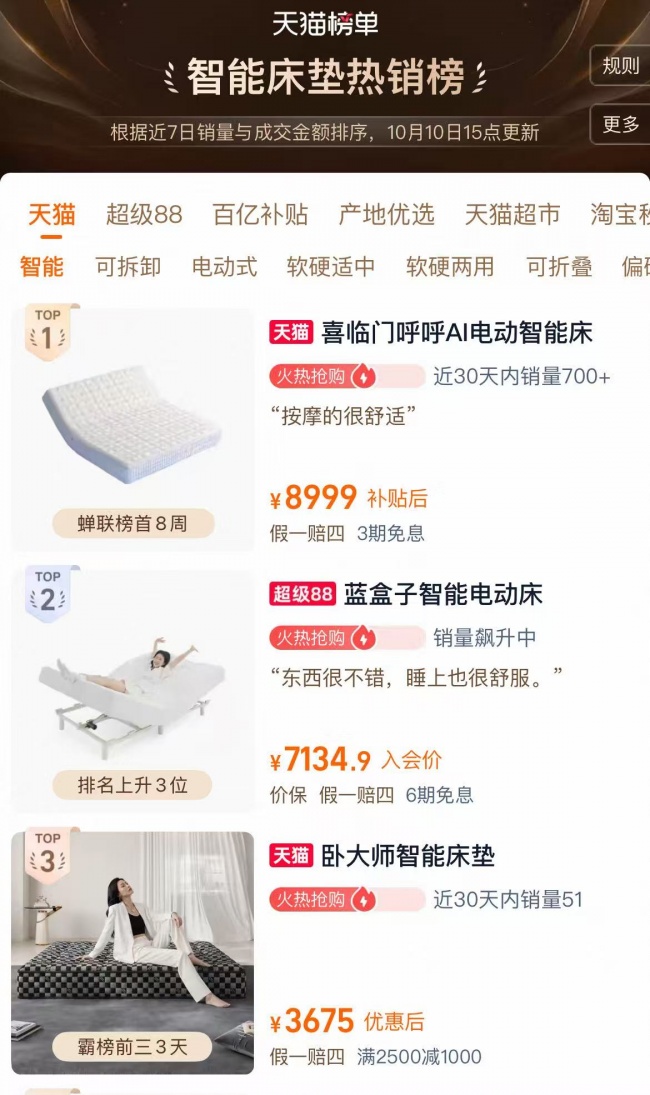 智能床垫入选浙江以旧换新名录：AI睡眠从＂尝鲜＂走向＂普及＂(图3)
